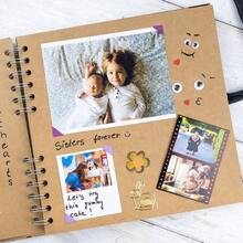 Scrapbook Album 60 Pages 8x 8 Inch Brown Thick 200gsm Kraft Paper, Photo Album Scrapbook, Book - Your Scrapbooking Albums Art Projects - 8 X 8 Inch + Brown - View 8