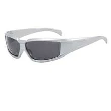1pc Retro Y2K Fashion Fashion Glasses - Silver - View 3