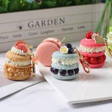 1 móc khóa hình bánh quy kẹp, mặt dây chuyền PVC hình món tráng miệng ngọt ngào độc đáo, phụ kiện thời trang cho túi xách, ô tô, trang trí nhà cửa, quà tặng - Nhiều màu - Xem 3