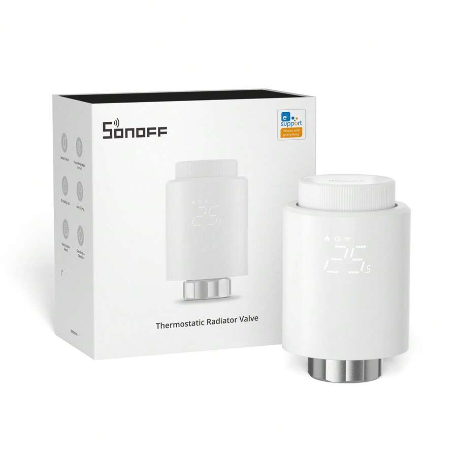 SONOFF Smart Heizkörperthermostat TRVZB, Smart Heizungsthermostat mit App-Funktion, Zigbee Thermostat Benötigt Zigbee 3.0 Hub, kompatibel mit Alexa/Home Assistant - Weiss - Übersicht 1