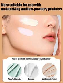 3pcs Transparent Round, Teardrop, Handle Silicone Makeup Sponges | Non-Absorbing Portable Travel Makeup Tools | For Concealer, Foundation, Powder | Washable & Reusable, Suitable For Foundation, Concealer, Loose Powder - 無色 - 查看 6