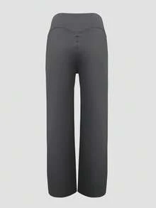 Sodalemon Women's Seamless Fitness Yoga Pants, Butt Lifting Loose Wide Leg Sportswear, Yoga Dance Training Flared Leggings - Grey - View 4