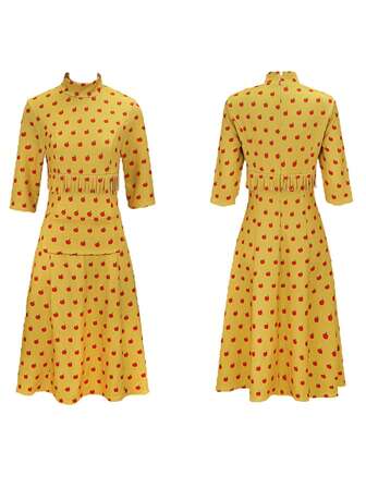 The Fantastic Mr. Fox Movie Cosplay Dress Mother Fox Halloween Costume Masquerade Carnival Party Dress Up Outfits For Adult