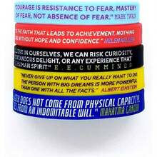 15 - Pack Inspirational Quotes Silicone Wristbands Motivational Gifts Men Women Dream Courage Achieve Strength Believe Party Favors Rubber Bracelets Adults, Teens, and - inicial - Ver 3