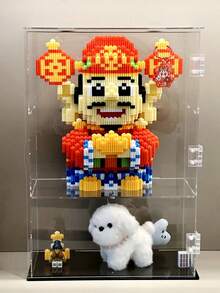 Clear Acrylic Display Case, Assemble 3 Tier Display Box Stand With Black Base, Dustproof Open Door Showcase For Collectibles Memorabilia Figurines (9.5x2.8x13inch;24x7x33cm)(9.5x4.7x14.2in;24x12x36cm)(11x4.7x14.2in;28x12x36cm) - Black - View 8