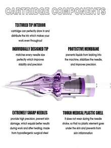 Gold Plume 10pcs Upgraded Tattoo Ink Cups, Professional Design, Smooth Ink Flow, Easy To Use, High Quality, Suitable For All Mainstream Tattoo Machines - Purple - View 7