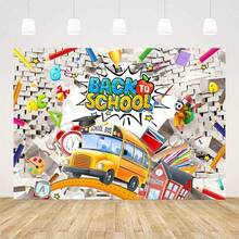 2D立体横幅 1件装 大型校园主题2D立体横幅 - 幼儿园背景幕布、教室派对装饰，以铅笔和数字1为设计元素，经久耐用，适合开学第一天，也可用作教师和学生的拍照背景。 - 1pcs(1件) - 查看 6