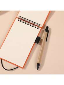 1pc Multi-Style Notebook Solid Color Flip-Top Memo Pad Mini Portable Pocket Notepad With Tear-Off Pages And Pen,Pocket Notebook, Small Notepad, Pocket Spiral Notebook, Solid-Color Upward-Flipping Notepad, Blank Inner Pages - Multicolor - View 4