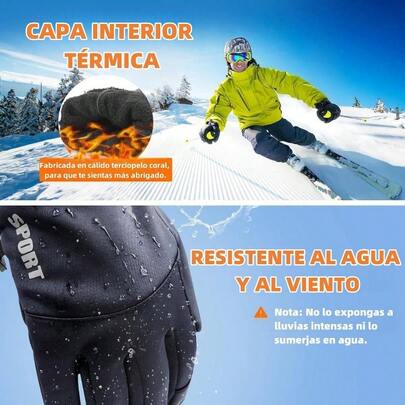 Guantes para , Guantes Termicos de Invierno para Pantalla Tctil, Guantes Nieve Impermeables para Hombres y Mujeres, para Manejar, Ciclismo, Moto, Correr, Senderismo y Esqu