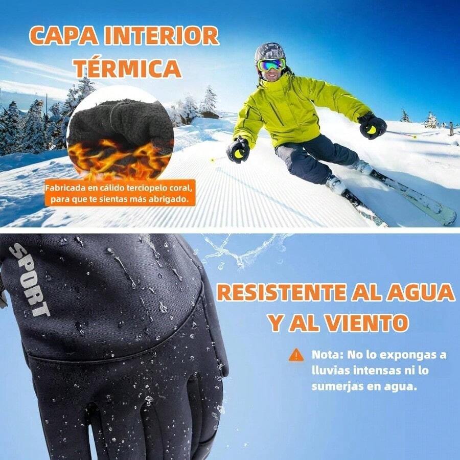 Guantes para , Guantes Termicos de Invierno para Pantalla Tctil, Guantes Nieve Impermeables para Hombres y Mujeres, para Manejar, Ciclismo, Moto, Correr, Senderismo y Esqu - inicial - Ver 1