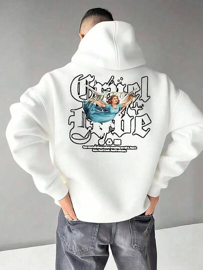 Cruel Love Angel Design Print Printed Premium Hoodies Mens Spring Autumn Winter Long Sleeve Coats Fashion Casual Clothing