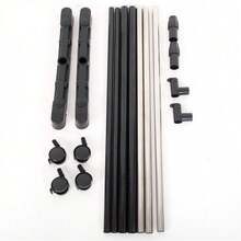 Heavy Duty Metal Dual Rail Clothes Garment Hanging Rack Shelf Display Stand UK - Black - View 3