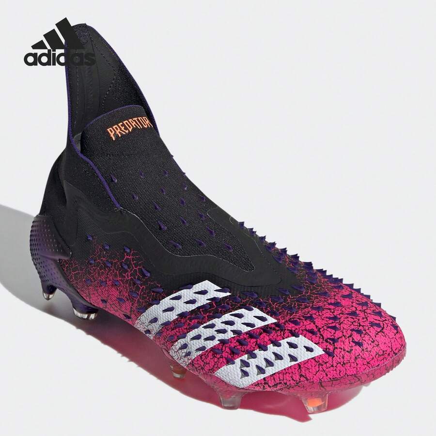 阿迪达斯 PREDATOR + FG 男士足球鞋 FW7617 - 黑 - 查看 1