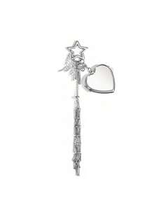 金属唇膏收纳吊坠，配有可替换不锈钢网袋，心形和星形唇膏盒钥匙扣，银色镂空蝴蝶吊坠，内置迷你镜子，时尚悬挂装饰，可用于存放润唇膏和化妆品，是手提包和钱包的时尚配饰，便携式化妆用品，适合女性、女孩、爱美人士和送礼佳品。 - 彩色 - 查看 14