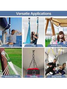 1Set M5/M6 Heavy Duty Pad Eye Plate Staple Ring Hook Loop U-Shaped Sail Shade Hardware, Stainless Steel Wall Ceiling Hammock Hooks Hanger, Wall Mounted Hook Loop Eyeplate Swings Universal LLifting Ring Screw Movement Resistance Suspension With Hardware