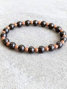 Vòng tay đá mã não đen dành cho nam, Vòng tay bảo vệ, Lý tưởng để đeo hàng ngày - Nhiều màu - Xem 2