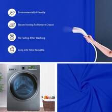 Large Blue Screen Backdrop, High Density Polyester Fabric Curtain Suitable For Party, Portrait Photography, Photography Studio, Video Studio (Excluding Stand And Clips) - Blue - View 4