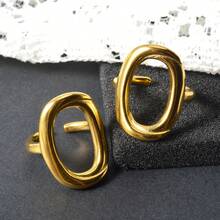 1 Cặp nhẫn quấn rắn mạ vàng 18K, Món quà trang sức đa năng hàng ngày dành cho phụ nữ - Vàng - Xem 7