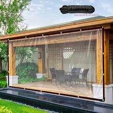 Outdoor Garden Transparent Rain Cover. Thick Walls, Perforated, Transparent, Sealed Edges, Tear-Resistant, Insulating And Waterproof Fabric, For Indoor And Outdoor Rain And Cold Protection, Balcony Snow Protection, Outdoor Camping Rain Protection, And Car Protection.