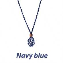 1PC Crystal Stone Holder Mesh Pocket Cage Pendant Necklace Natural Stone Mesh Pocket Woven Necklace Pendant Adjustable Retractable Mesh Pocket Handwoven Mesh Holder - Cage Holder - View 8