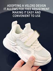 Children's White Sneakers, Spring And Autumn Style, Mesh Breathable And Lightweight Toddler Chunky Sneakers, Girls' Casual Shoes Suitable For 3-12 Years Old, Tennis Shoes, Campus Running Shoes - White - View 6