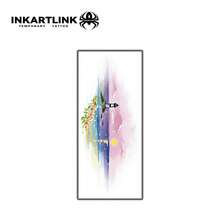 INKARTLINK INKARTINK薰衣草日落灯塔临时纹身贴纸，防水持久2-5天，彩色水转印纹身贴纸，逼真仿真纹身，小众设计装饰 - 彩色 - 查看 4