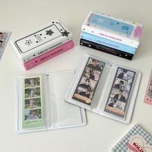 Álbum de fotos con marco de 4 fotos de tema estrella colorido original, mini álbum de tarjetas de 4 páginas hecho por estudiantes para almacenar tarjetas fotográficas de ídolos - Multicolor - Ver 8