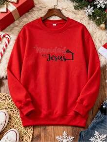 Women Plus Size Sports Sweatshirts - 紅色 - 查看 3