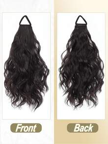 Elastic Ponytail Wig, Low Bun Big Wavy Curly Braid, Natural Fluffy Slouchy Clip-In Ponytail Hair Scrunchie ,Ponytail Holders ,Hair Elastics ,Hair Rubber Bands ,Hair Rope Hair Ties - Multicolor - View 6