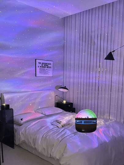 1 stuk noorderlicht sterrenhemellamp - Verlicht een romantische slaapkamer, voeg glamour toe aan vakanties, kamperen en feesten - Dromerig cadeau geschikt voor alle gelegenheden, 2-in-1 aurora- en golfprojector