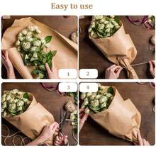 Brown & White & Red Kraft Paper Rolls Ideal For Gift Wrapping, Packing, Moving, Wall Art, Crafts, Bulletin Boards, Shipping, Floor Covering, Table Runner