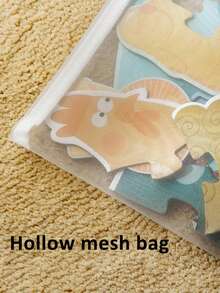 3pcs 1 Diagonal Folder, 1 Mesh File Bag, And 1 Transparent Folder Transparent File Bag With Label, Waterproof Subject Bag, Classified Material Bag A4, Large Capacity Student Paper Storage Bag Student File Bag Transparent A4 Zipper Bag Data Archive Bag Office Mesh Folder Thickened A4 Button File Bag, Transparent Custom Plastic Button, Large Capacity Archive Bag, Plastic Data Storage - Multicolor - View 6