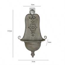 Ghiveci de flori suspendat de perete, stil pastoral retro, dintr-o bucată - Ghiveci de flori vintage din fier vechi, pentru balcon, grădină exterioară, coș suspendat de perete pentru pothos, iederă, suport decorativ pentru plante pentru decor de perete interior și exterior - Multicolor - Vizualizare 7