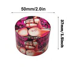 2英寸金属性感草药研磨器 4层手动研钵粉碎器 锌合金原烟草研磨器 烟草研磨器 香烟雪茄工具 吸烟配件礼品 - 彩色 - 查看 6