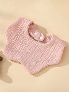 6层纱布花瓣婴儿围兜，360°防吐奶口水巾，柔软亲肤韩式纯色婴儿围兜 - 彩色 - 查看 7