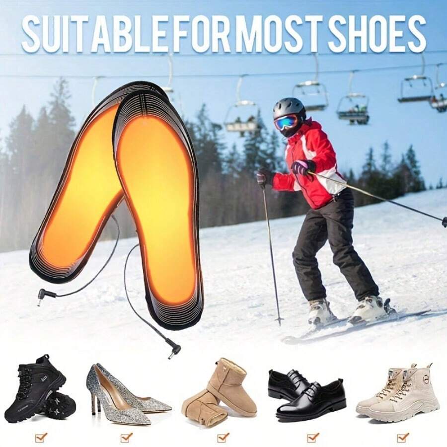 Adjustable USB Heated Insole With Overheat Protection, Suitable For Winter Hunting, Fishing, Hiking And Other Outdoor Activities, Essential For Keeping Warm In Cold Seasons - Multicolor - View 1