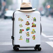 56 piezas Pegatinas lindas de tortuga - Pegatinas de decoración de dibujos animados para scrapbooking, botellas de agua, portátiles, equipaje - Resistente al agua, perfecto para recompensas, fiestas, regalos, pegatinas, pegatinas lindas, tortuga, pegatinas de extraterrestres, pegatinas, pegatinas de agua - Multicolor - Ver 10