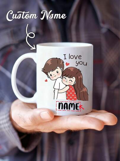 Alla hjärtans dag, personlig mugg, parmuggar, alla hjärtans dag, herr och fru bröllop, alla hjärtans dag, nyår, lämplig pappa, mamma, vänner och kollegor, nyårspresent, bröllopspresenter, present, romantisk design, handgjord present, hållbart material, minnesmugg, present till vänner, gifta par