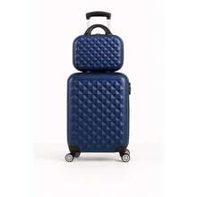 Mala De Bordo +frasqueira  kit  8kg 9kg 10 kg Viagem jia   Rodinhas 360°modelos + 2023 NOVOS Modelos e Cores  Rosa ouro  rodinha duplo - Azul - Visão 1