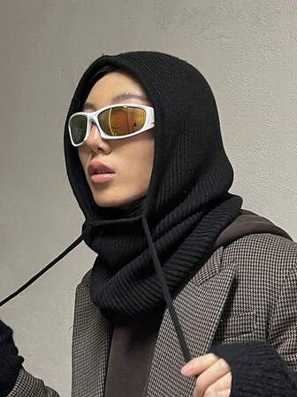 Women's Winter Hat Scarf, Multifunctional Hooded Scarf, 2-In-1 Scarf With Hood, Fashionable Balaclava Knitted Hat, Balaclava Warm Winter Hats For Outdoor Sports.