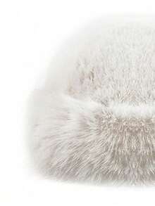 Women's Fluffy Wide Brim Faux Fur Bucket Hat, Warm And Cozy Bucket Hat For Winter, Fashionable And Comfortable, Suitable For Stylish Street Outfits. Warm Accessory