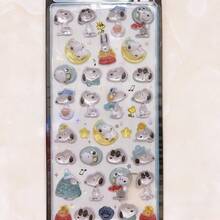 1pc Anime Cartoon 3D Stickers, Cute Animal Kitten Stickers, Reusable Waterproof Stickers, DIY Craft Stickers, Suitable For Laptops, Water Bottles, Notebooks, Cars, Luggage, Gift Wrapping, Party Decorations, Vinyl Stickers, School Supplies, Back-To-School Supplies.