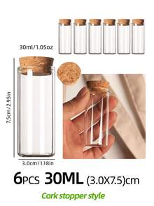 12 Stücke/6 Stücke 5ml/10ml/15ml/20ml/30ml/50ml kleine Glasflaschen, winzige Glasfläschchen, Gläser mit Korkverschluss, Nachrichtenflaschen, Wunschflaschen als Hochzeitsgeschenke, Babyparty-Geschenke, DIY Kunsthandwerk, Aufbewahrung, Schmuckherstellung, Miniaturkunst - transparent - Übersicht 21