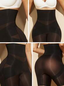 2pcs Women's Steel Boned Shapewear High Waist Tummy Control & Butt Lift - Double Layer Compression X-Design Seamless Breathable Fabric Lumbar Support Figure -SH6079 - 混合色 - 查看 2