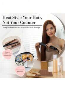 Larger Size Silicone Heat Resistant Mat For Curling Irons, 5Pcs/3Pcs/1pc Flat Irons, Hair Straightener And Other Hair Styling Tools, Portable Hot Tools Pad Cover For Travel Vanity Salon - Multicolor - View 2