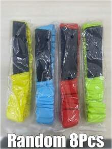 8pcs Colorful Elastic Leg Ties, Suitable For Team Games And Outdoor Entertainment - Adjustable 3-Legged Race Bands, Fit For Parties, Festivals And Family Activities (Mixed Colors)