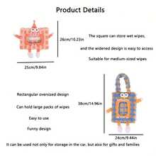 Capa para caixa de lenços de papel dos Monstros S.A., rosa e amarela (1 unidade), feita de poliéster lavável, adequada para diversas ocasiões e modelos de carros. - Tamanho Único - Ver 2