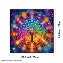 1 st tarotduk sol och måne spådom altarduk livets blomma natthimlen tarotduk astrologi universum gyllene stjärna tarotmatta - Svart - Visa 8