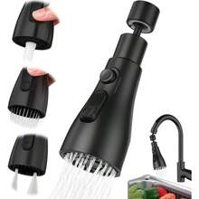 Aireador Extensor de Grifo Giratorio, 360 Giratorio Grifo Extensor 3 Modos, Gran Angulo, Filtro De Salpicaduras Universal Filtro Grifo Cocina Negro - Negro - Ver 1