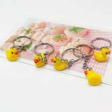 50/20/10pcs Mini Yellow Duck Keychain Set - Cute Rubber Ducky Bag Charms For Keys, Backpacks, Phone Straps | Adorable Bulk Party Favors, Goodie Bag Fillers For Birthdays, Wedding Decor. - Multicolor - View 7